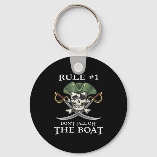 Regel #1 Val Niet Van De Boot Cruise Tarief Feest Sleutelhanger (Voorkant)