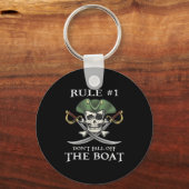 Regel #1 Val Niet Van De Boot Cruise Tarief Feest Sleutelhanger (Voorkant)