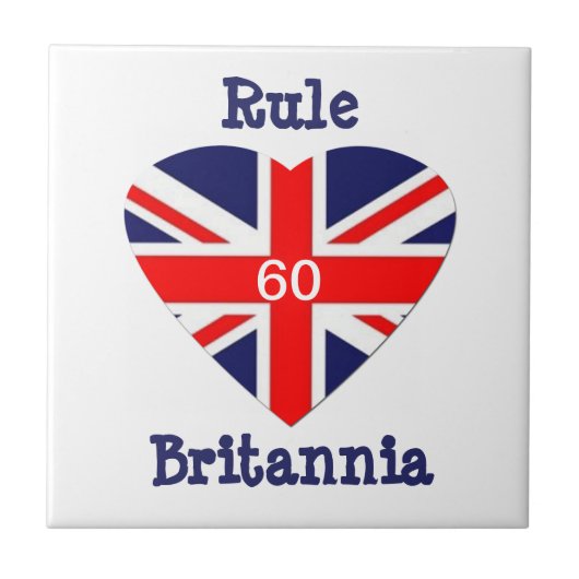 Regel Britannia! 60-Union Jack Heart Tegeltje (Voorkant)