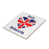 Regel Britannia! 60-Union Jack Heart Tegeltje (Zijkant)