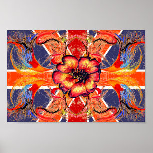 Regel Britannia Elegant Union Jack Fantasy Poster