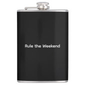 Regel de Weekend Vinyl Wrapped Flask Heupfles (Voorkant)