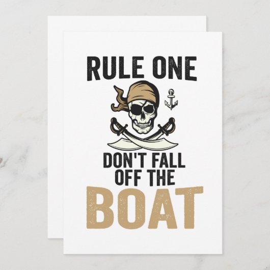 Regel één: val niet van de boot Afkomstig Kaart (Voorkant / Achterkant)