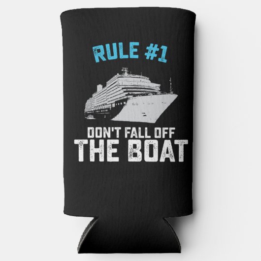 Regel één: val niet van de bootcruise seltzer blikjeskoeler (Voorkant)