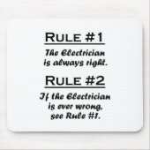 Regel elektricien muismat (Voorkant)