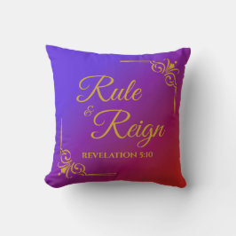 Regel en regering 5:10 Openbaring rood en Paarse Kussen