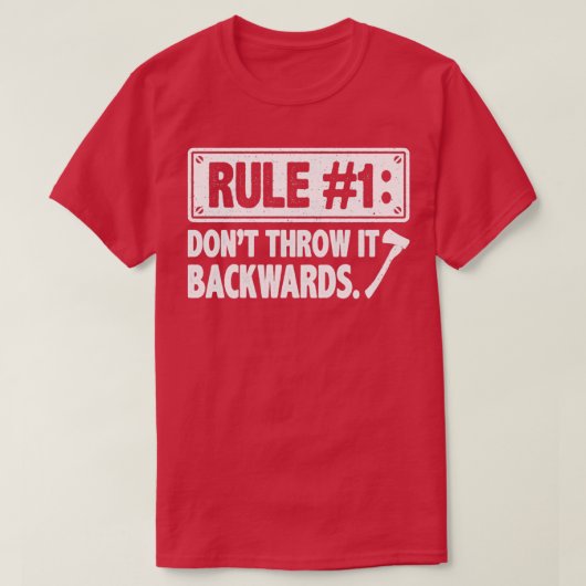 Regel gooit het achterwaarts t-shirt (Design voorkant)