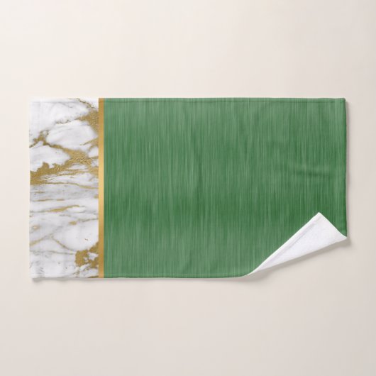 REGEL GROENE MARBLE GOLD BATHROOM TOWEL SET BAD HANDDOEK (Handdoek)