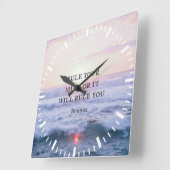 "Regel je geest of het zal je regeren" - Boeddha Vierkante Klok (Hoek)