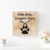 Regel-klok voor huisdieren vierkante klok (Huis)