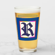 REGEL MONOGRAM INITIAAL R Beer