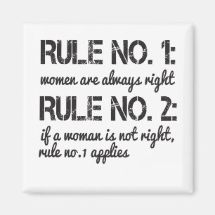 Regel nr. 1: Vrouwen hebben altijd gelijk in artik Magneet