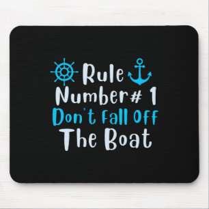 Regel nummer 1 Herfst niet van de boot Fun Cruise Muismat