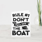 Regel nummer 1 Herfst niet van de boot Funny Ship  Kaart (Voorkant)