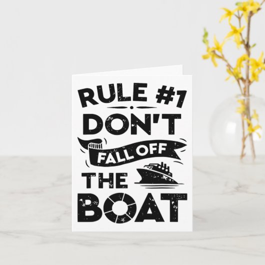 Regel nummer 1 Herfst niet van de boot Funny Ship  Kaart (Gele Bloem)