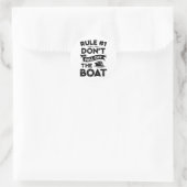 Regel nummer 1 Herfst niet van de boot Funny Ship Ronde Sticker (Tas)