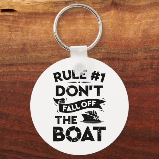 Regel nummer 1 Herfst niet van de boot Funny Ship  Sleutelhanger (Voorkant)