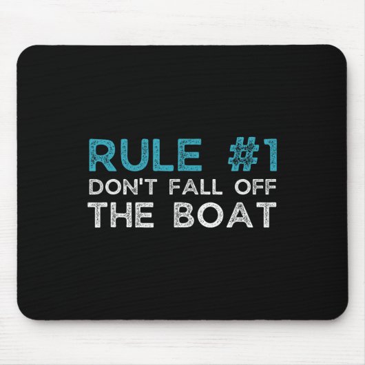 Regel nummer 1: Herfst niet van de boot Muismat (Voorkant)
