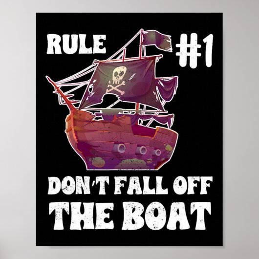 Regel nummer #1 Herfst niet van de bootpiratenfunn Poster (Voorkant)