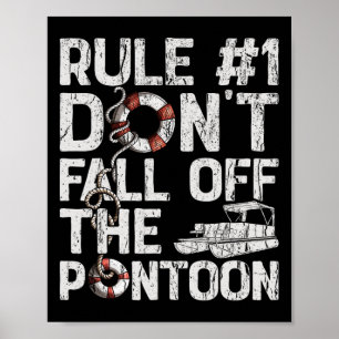 Regel nummer 1 Herfst niet van de pontonboot Funn Poster