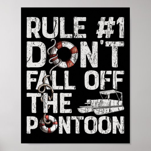 Regel nummer 1 Herfst niet van de pontonboot Funn Poster (Voorkant)
