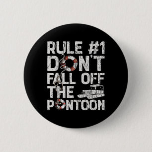 Regel nummer 1 Herfst niet van de pontonboot Funn Ronde Button 5,7 Cm