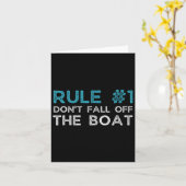 Regel Nummer 1 Val Niet Van De Boot Af Kaart (Gele Bloem)