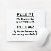 Regel underwriter muismat (Met muis)
