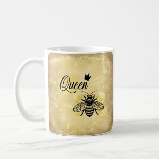 Regel uw dag Queen Bee Coffee Mok (Links)
