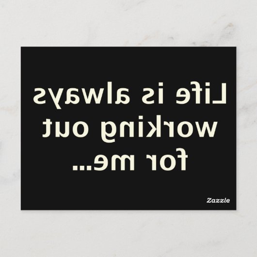 Regel van de aantrekkingskracht #0001 briefkaart (Achterkant)