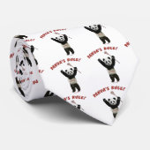 Regel van Lacrosse Panda Stropdas (Opgerold)