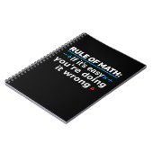 Regel van Wiskunde Pun Notitieboek (Linkerzijde)