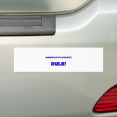 Regel voor administratieve assistenten! bumpersticker (Op auto)