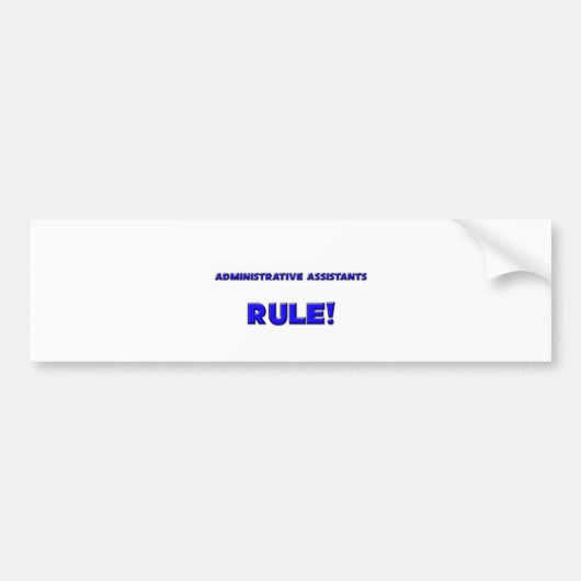 Regel voor administratieve assistenten! bumpersticker (Voorkant)