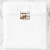 Regel voor aflingers ronde sticker (Tas)