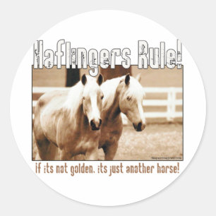 Regel voor aflingers ronde sticker