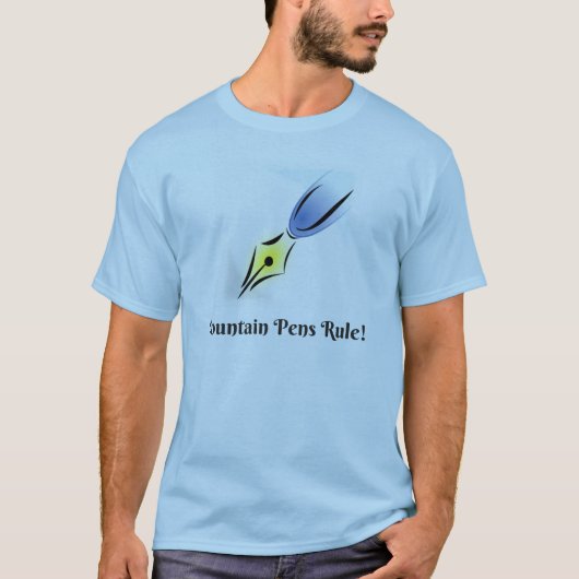 Regel voor fonteinen en nibs t-shirt (Voorkant)