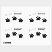 Regel voor honden - Afdrukken verven Rechthoekige Sticker (Vel)