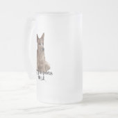 Regel voor honden matglas bierpul (Voorkant links)