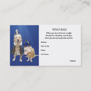 Regel voor honden visitekaartje