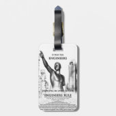 Regel voor ingenieurs bagagelabel (Achterkant verticaal)