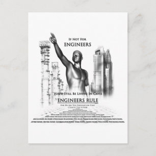 Regel voor ingenieurs briefkaart
