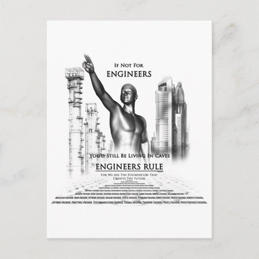 Regel voor ingenieurs briefkaart (Voorkant)