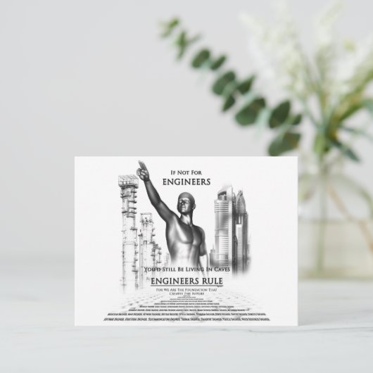 Regel voor ingenieurs briefkaart (Staand voorkant)