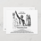 Regel voor ingenieurs briefkaart (Voorkant / Achterkant)