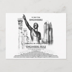 Regel voor ingenieurs briefkaart