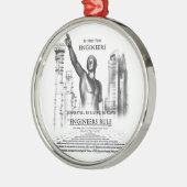 Regel voor ingenieurs metalen ornament (Links)