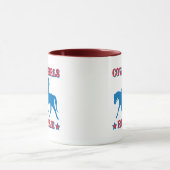 Regel voor koemmeiden (rood/blauw) mok (Midden)