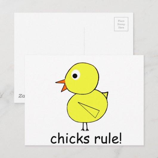 Regel voor kuikens briefkaart (Voorkant / Achterkant)