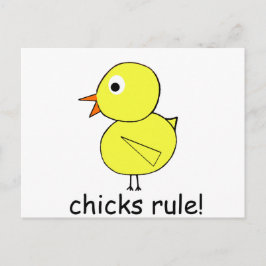 Regel voor kuikens briefkaart